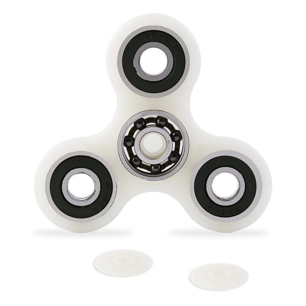 Complete set vingertop spiraal hand spinner vinger asgrauw lichtgevend aantrekkelijk schelp staal materiaal voor autisme: Default Title