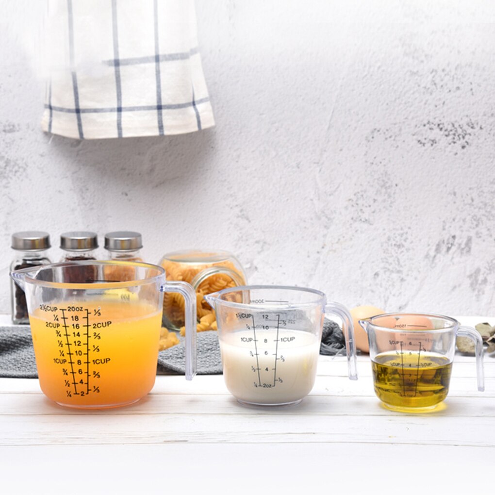 Plastic Measuring Cups Multi Measurement Baking Cooking Tool Liquid Measure Jug Container
