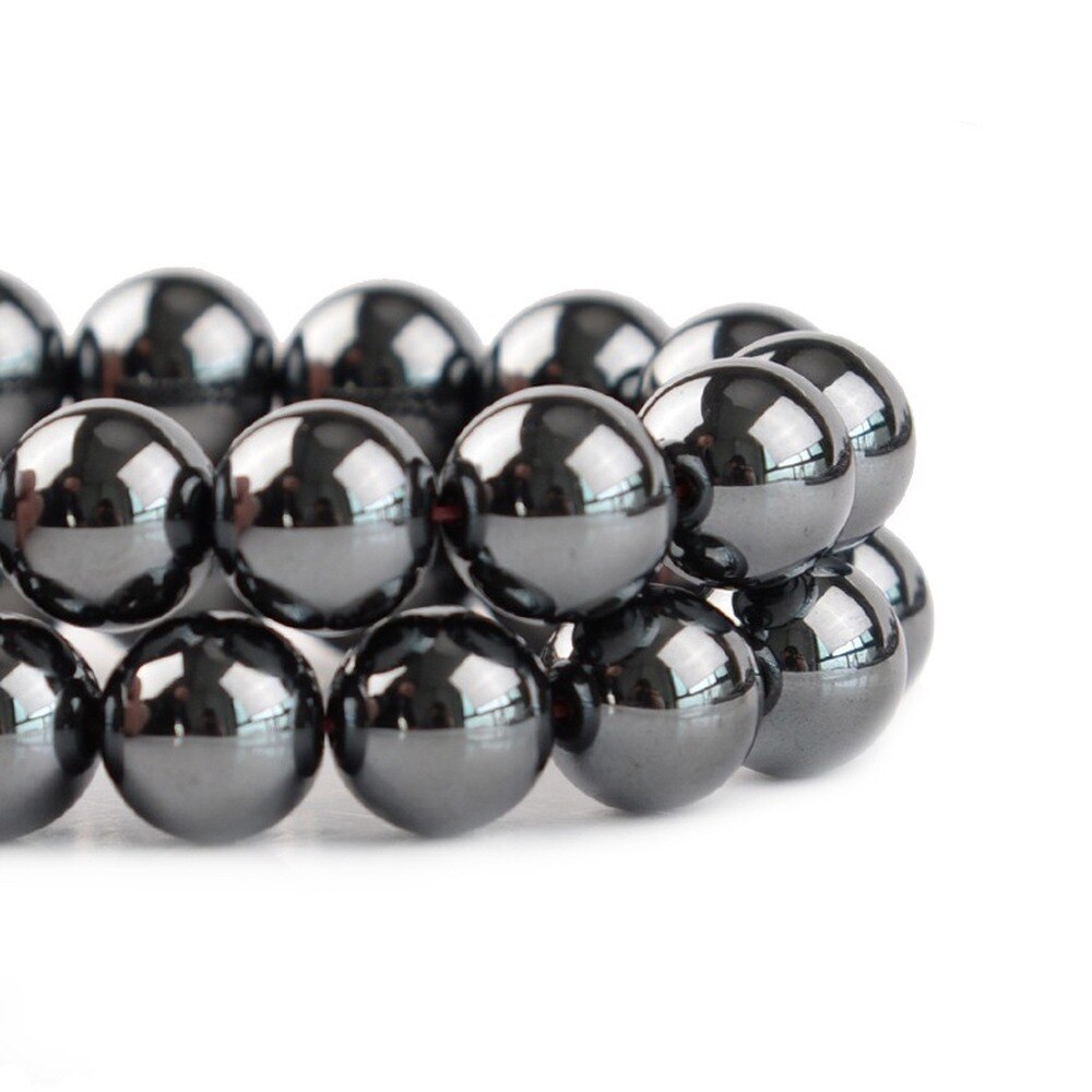 Natural Stone Black Hematite Round Loose Beads Are Fashionable and Exquisite Used In Jewelry Making Hematite Magnet Beads