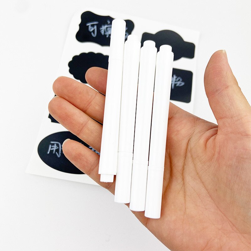 Stylos à craie blanche pour stickers muraux, tableau noir effaçable, sans poussière, marqueur amovible, papeterie