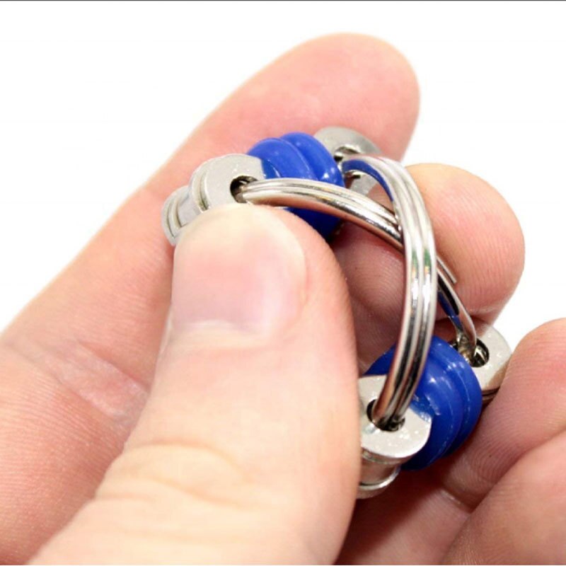 New Metal Puzzle Chain Fidget Toy for Autism Chain Fidget Toy Stress allevia ADHD Top Puzzle Spinner a mano portachiavi giocattoli sensoriali