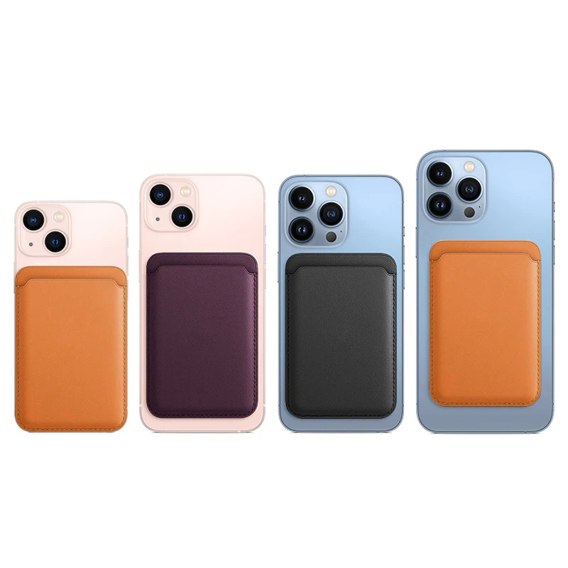 hoesje voor iPhone 16 originele Apple lederen Magsafe portemonnee magnetische kaarthouder 14 12 13 15 Pro Max Plus hoesjes Cover accessoires