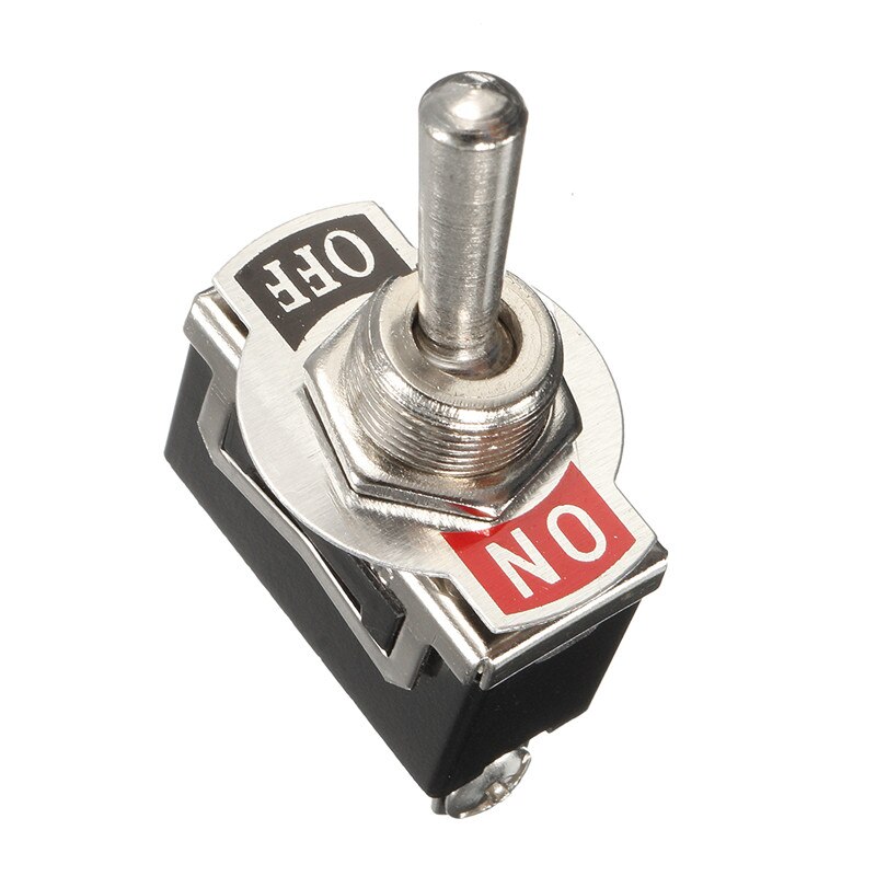 1PC 12V-24V Heavy On Off Mini Small 2 Terminal SPST Toggle Switch Miniature With Waterproof Cover Rocker Switch
