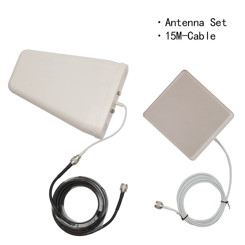 2G 3G 4G LTE Signal Booster Antenna Set For Signal Repeater 11dBi Outdoor Antenna + 9dBi Panel Antenna +15 Meters Coaxial Cable
