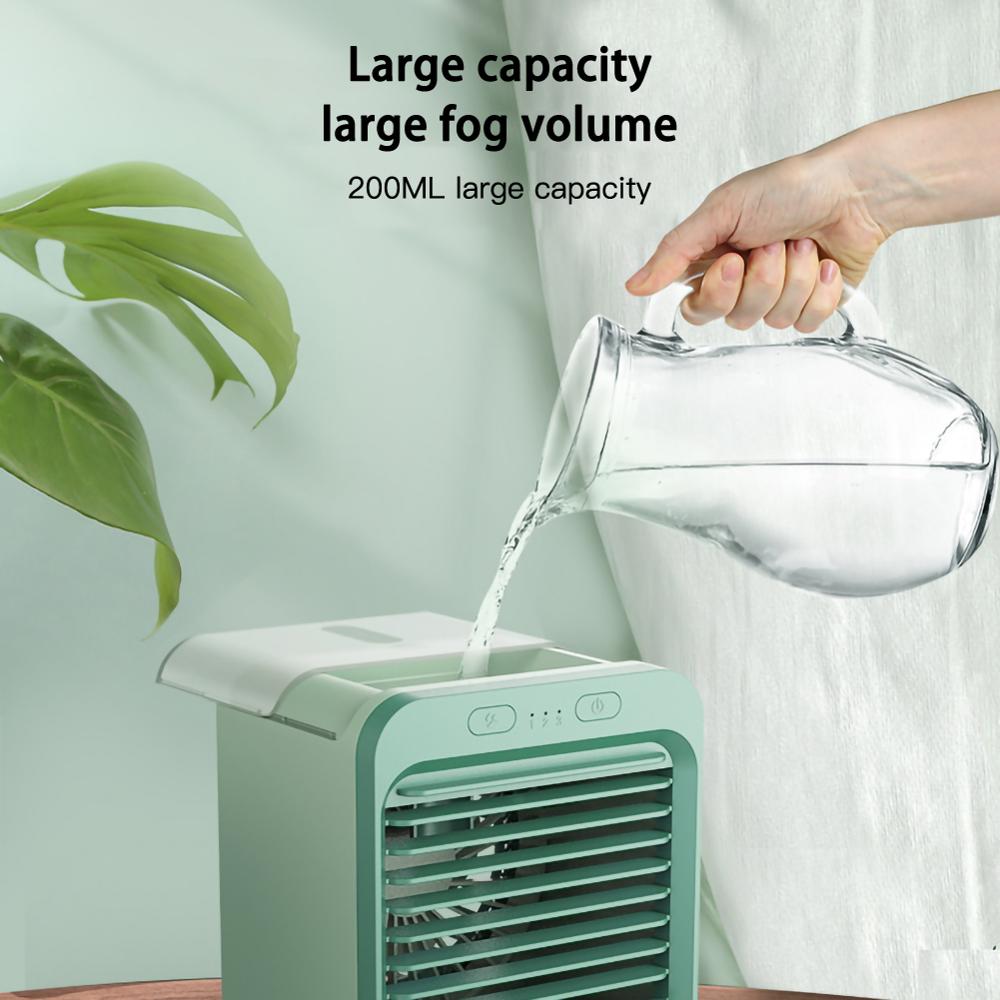 Usb Draagbare Mini Airco Koeling Voor Auto Slaapkamer Koeler Fan 200Ml