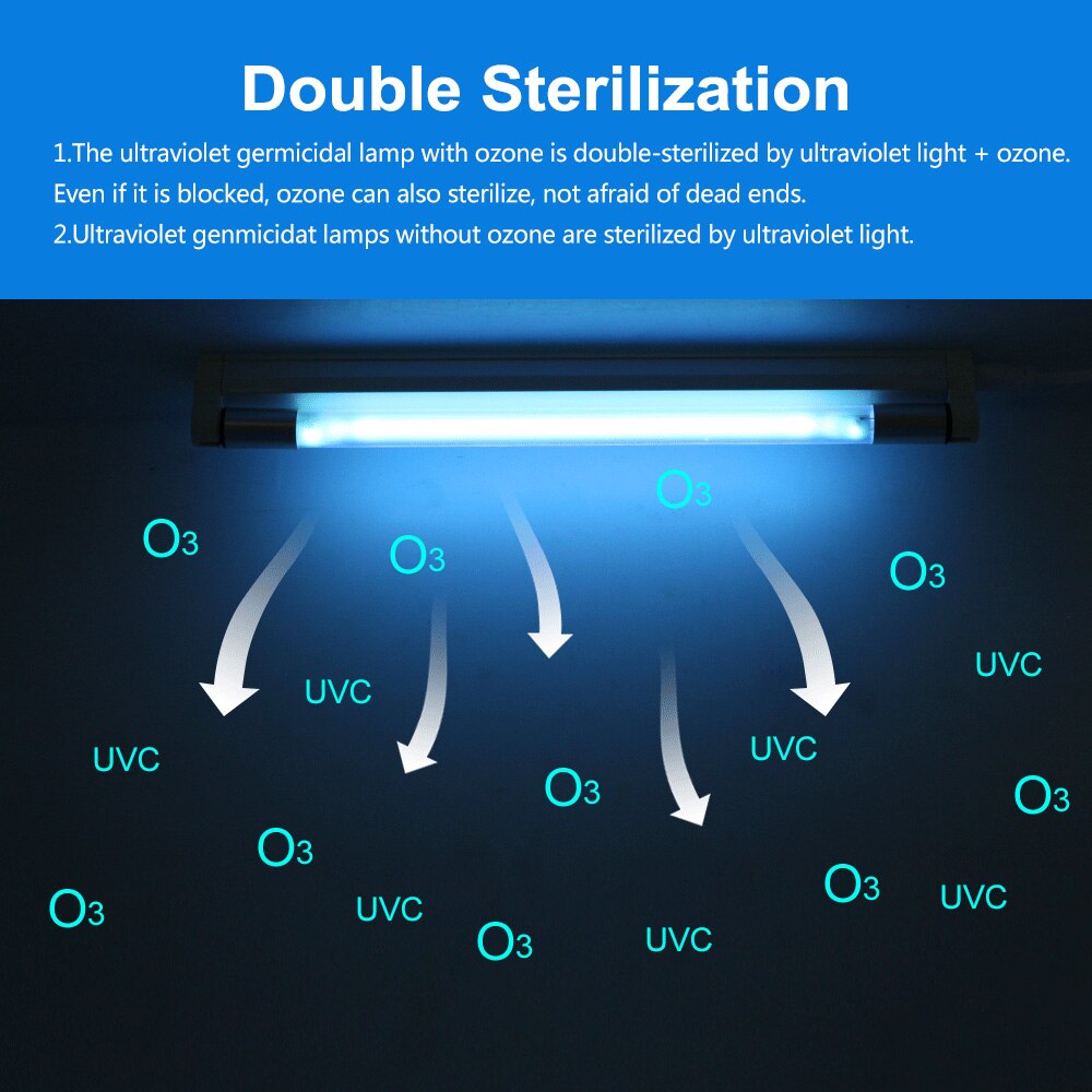 Uv Keimtötende Licht T5 / T8 Quarz Rohr 8W 15W UVC Sterilisator Töten Staub Milbe UV Bakterizide Lampe für Schlafzimmer Krankenhaus