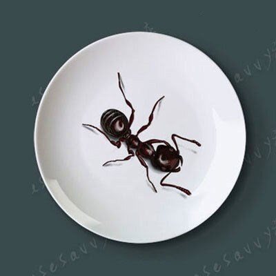 Vivid Insect Serie Art 8 Inch Keramische Muur Opknoping Decoratieve Plaat Voor Home Decor: 3 / 10 inch