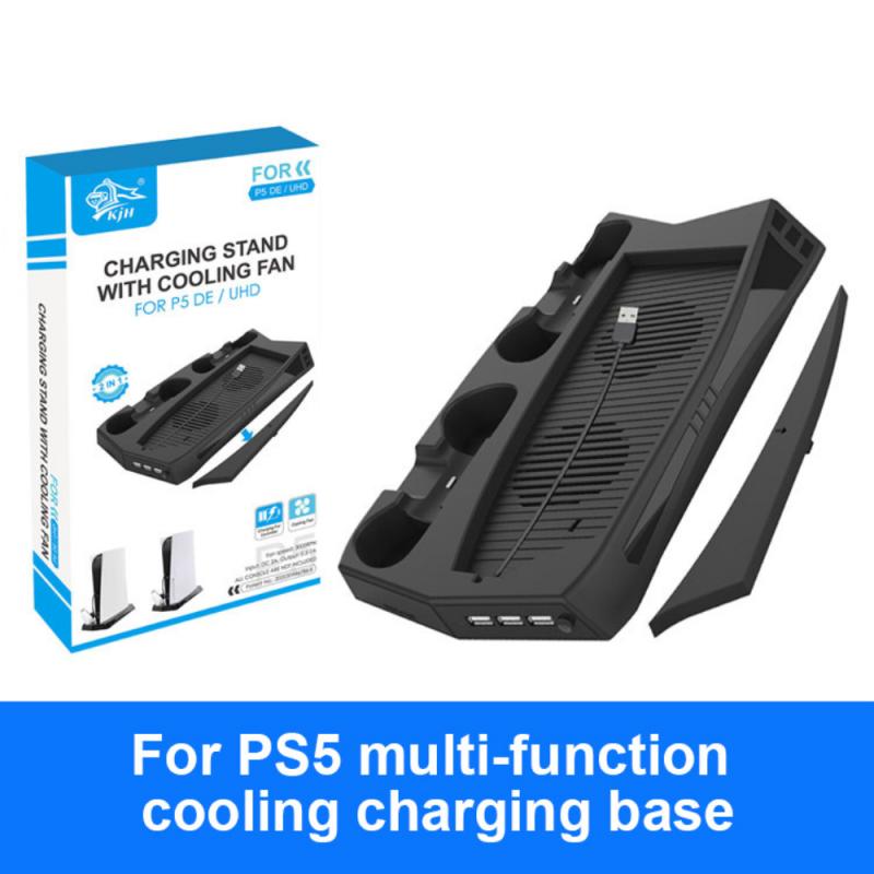 Suitable For PS5 DE/UHD Game Console Cooling Fan Cooler Multi-function Charging Stand Cooling Fan Base With For PS5 Cooling Fan