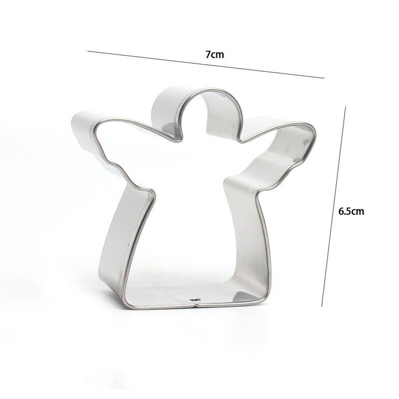 6 stks/set Kerst Cookie Cutter Rvs Cut Snoep Biscuit Mold Koken Gereedschap Kerst Thema Metalen Cookie Cutters Mould