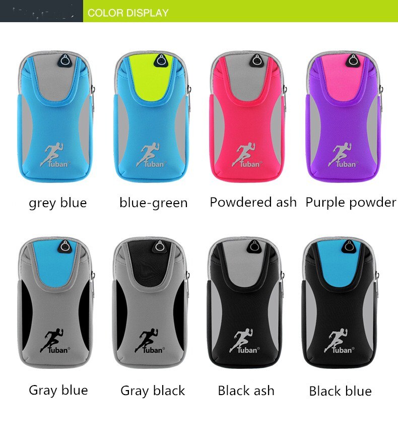 Running teléfono móvil deportes bolsa de brazo bolsas de gimnasio al aire libre masculino conjunto de brazo equipo de fitness bolsa de muñeca banda de brazo bolsa de deporte