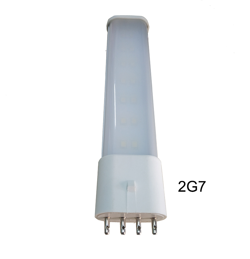1pc 2 g 7 2 gx 7 led-lampa pls-lampa skrivbord hotellkontor cfl pl-lampa 5w 7w smd 2835 varmvit/kallvit cfl-lampa lampersättning