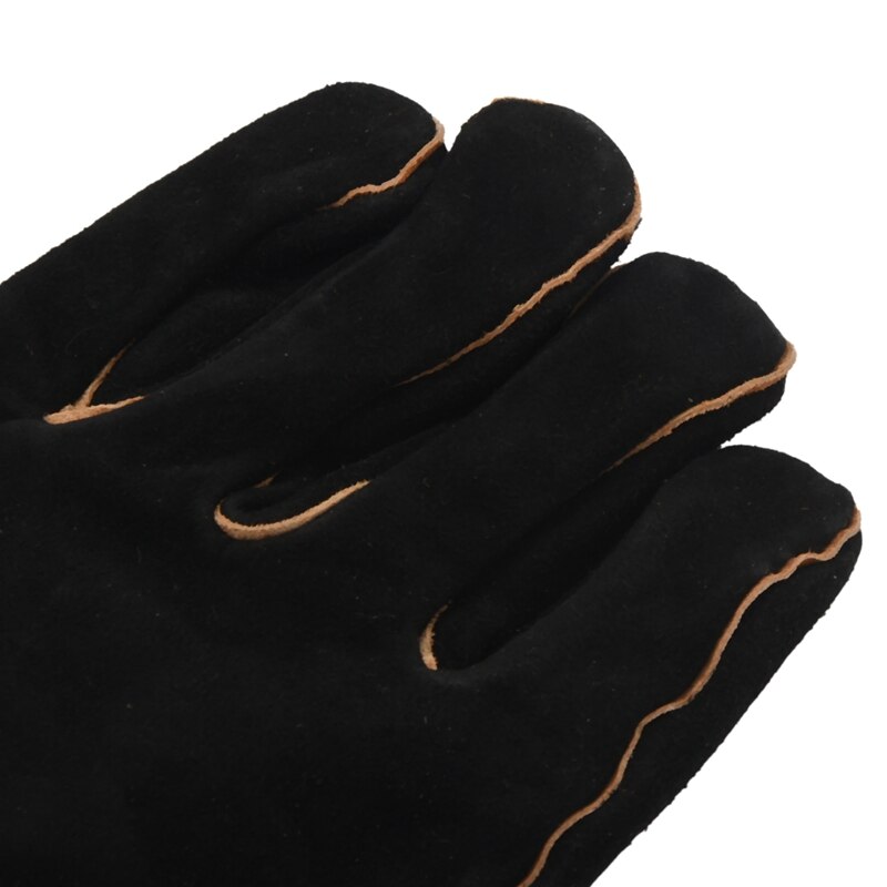 Extreme Heat&amp;Fire Resistant Gloves Leather with Stitching,Mitts Perfect for Fireplace,Stove,Oven,Grill,Welding,Bbq,Mig,Pot Holde