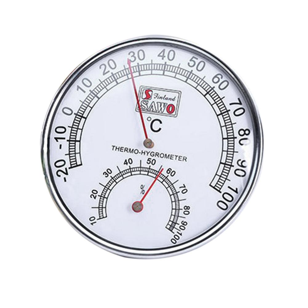2-In-1 Sauna Thermometer Hygrometer Sauna Thermometer Metalen Behuizing Exquisite Dial Temperatuur Vochtigheid Meting Voor Huizen 4: Black