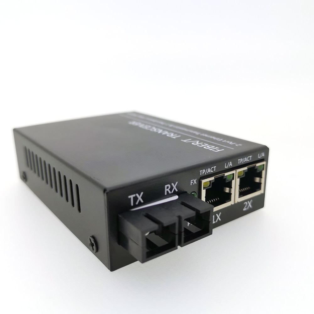 1F2G Dual fiber 1.25G 2UPT Duplex 20KM Gigabit Fiber Optical Media Converter 1000Mbps Dual Fiber Single Mode Fiber Transceiver