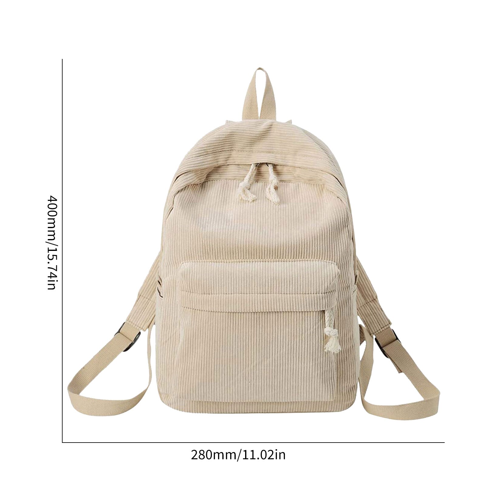 Vrouwen Casual Corduroy Rugzakken Effen Kleur Dagelijkse Leisure Winkelen Reizen Rugzakken Schooltas Voor Casual Dagelijks