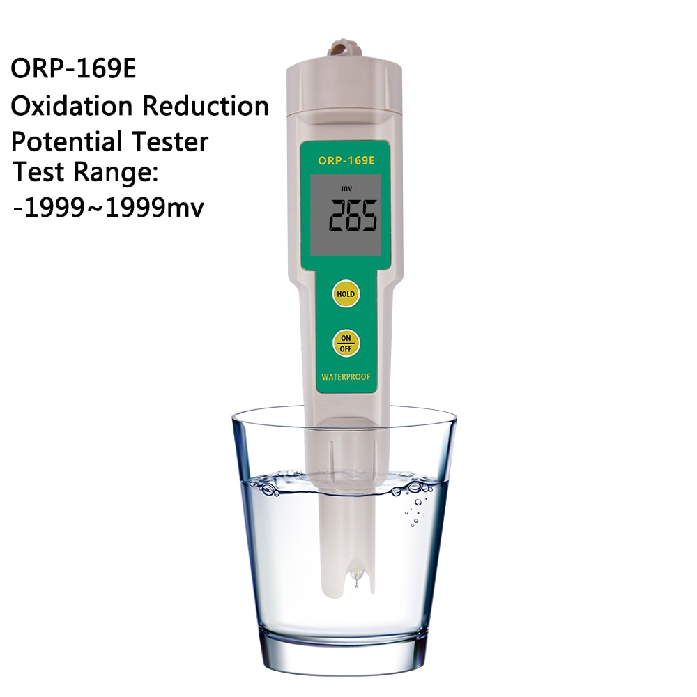 ORP169E ORP Meter Oxidation Reduction Potential Tester Redox Monitor With Replaceable Probe Pool Water Purity Analyser
