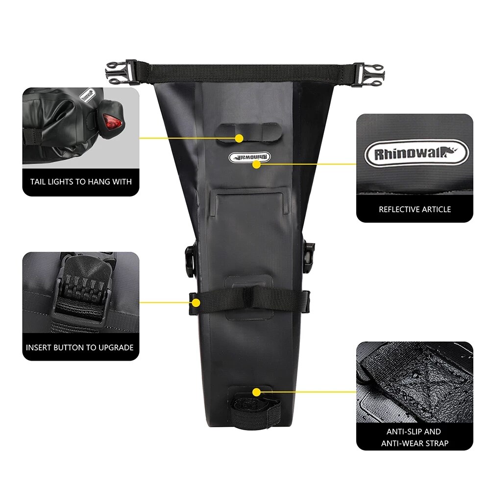 Rhinowalk Fahrrad Sattel Tasche 1,5 L 2,5 L Voll Wasserdicht Radfahren Sitz Tasche MTB Straße Reparatur Werkzeuge Tasche Fahrrad Schwanz Pack Zubehör