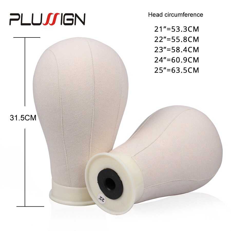 Wig Stand Holder Wig Block Head Canvas Head Without Stand 21-25 Inch 5 Size Can choose