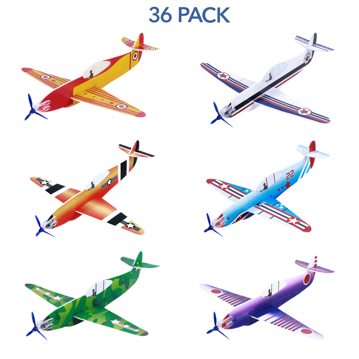 36pcs Glider Plane Lightweight Novelty Assembly Air Planes Flying Plane Glider Plane Party Favor: Default Title