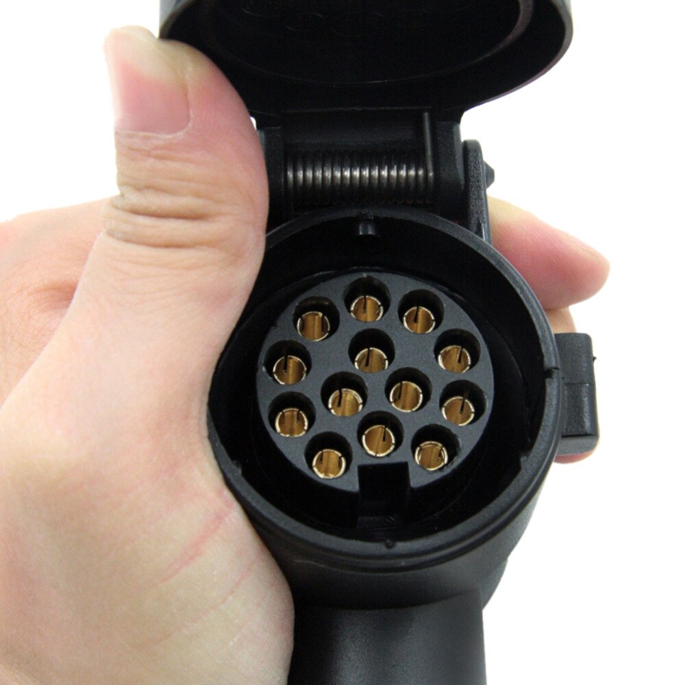 TIROL 7 Tot 13 Pin Trailer Plug Black frosted materialen Trailer Bedrading Connector 12 V Trekhaak Trekhaak Plug