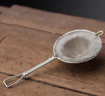 Filtro de té hecho a mano, coladores de hojas de cobre, colador de té, accesorios, juego de té: 04