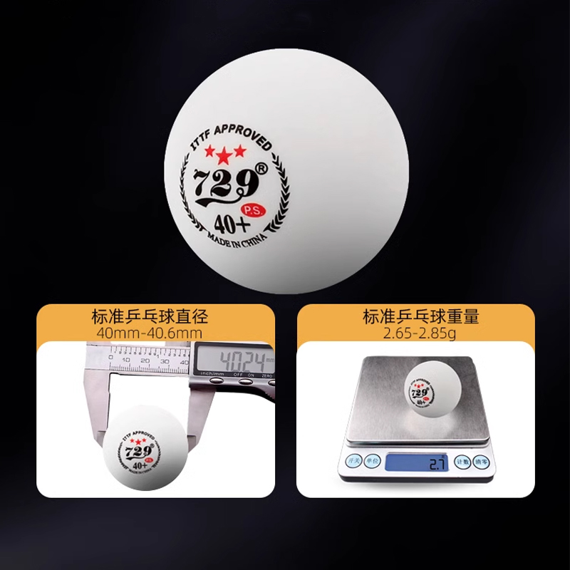 729 Tafeltennisballen 3 Sterren Nieuw Materiaal 40+ PingPongballen Gefelst Tafeltennisballen Voor Training & Competitie 6 Ballen/Doos