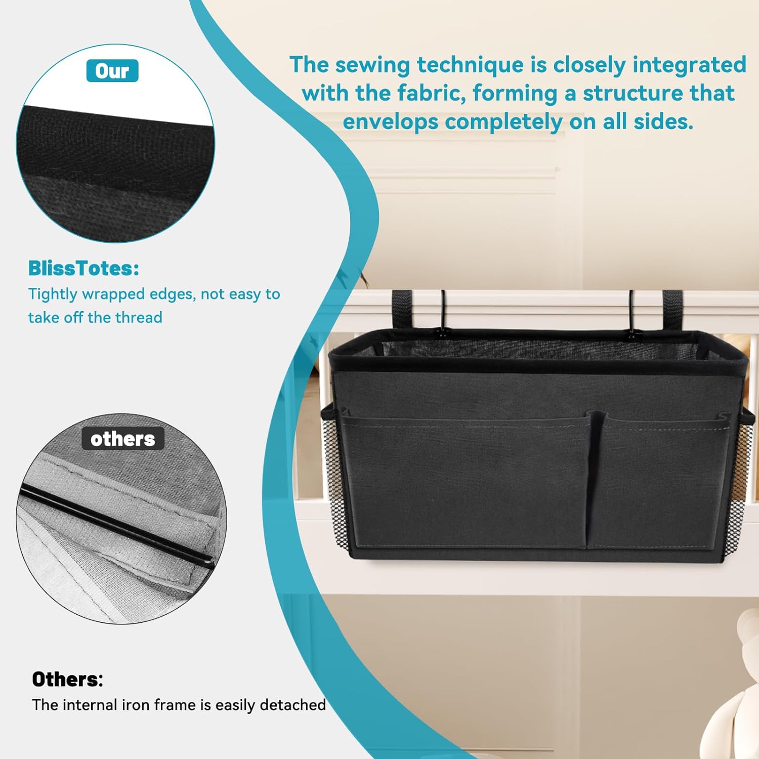 Nachtkastje Organizer voor stapelbedaccessoires Slaapzaalopslag voor nachtkastje Plank en stapelbed Plank Bed Caddy voor thuis