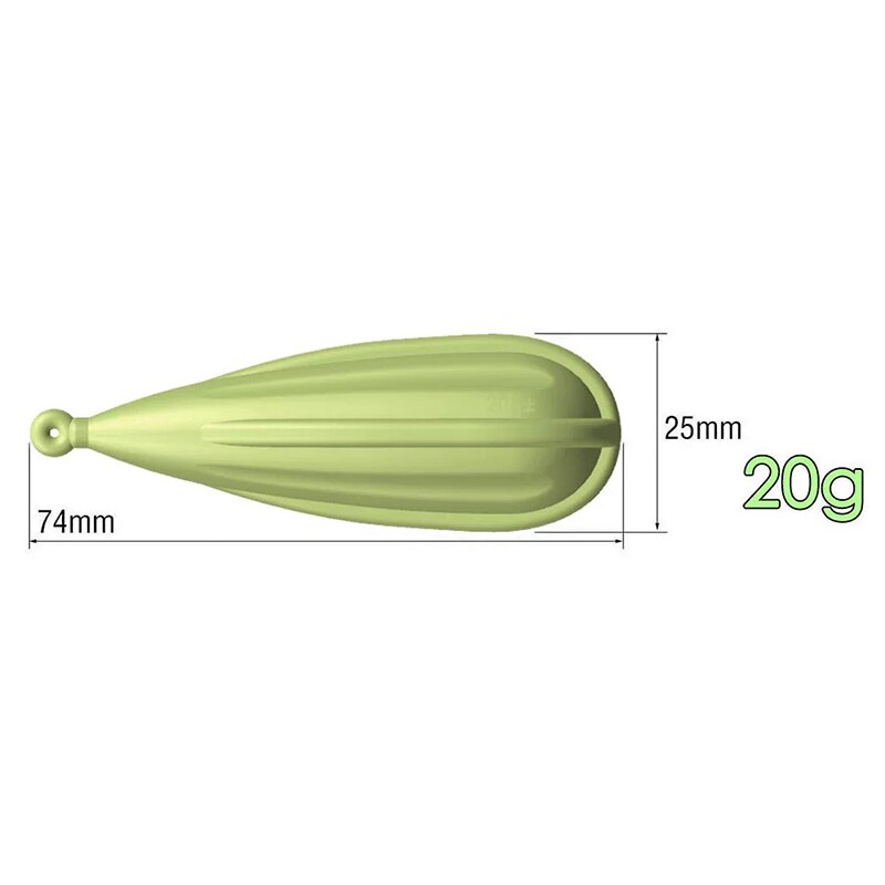 Bouchon de pratique de pêche, en caoutchouc, adapté aux enfants, 6 tailles: LUMINOUS YELLOW20G