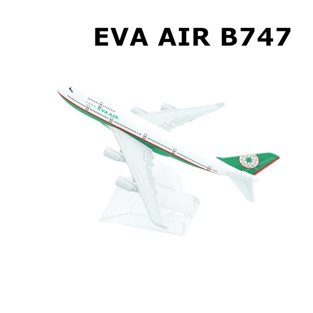 Hong Kong Cathay Pacific Airlines A350 Aircraft Alloy Diecast Model 15cm Aviation Collectible Miniature Ornament Souvenir Toys: EVA AIR B747