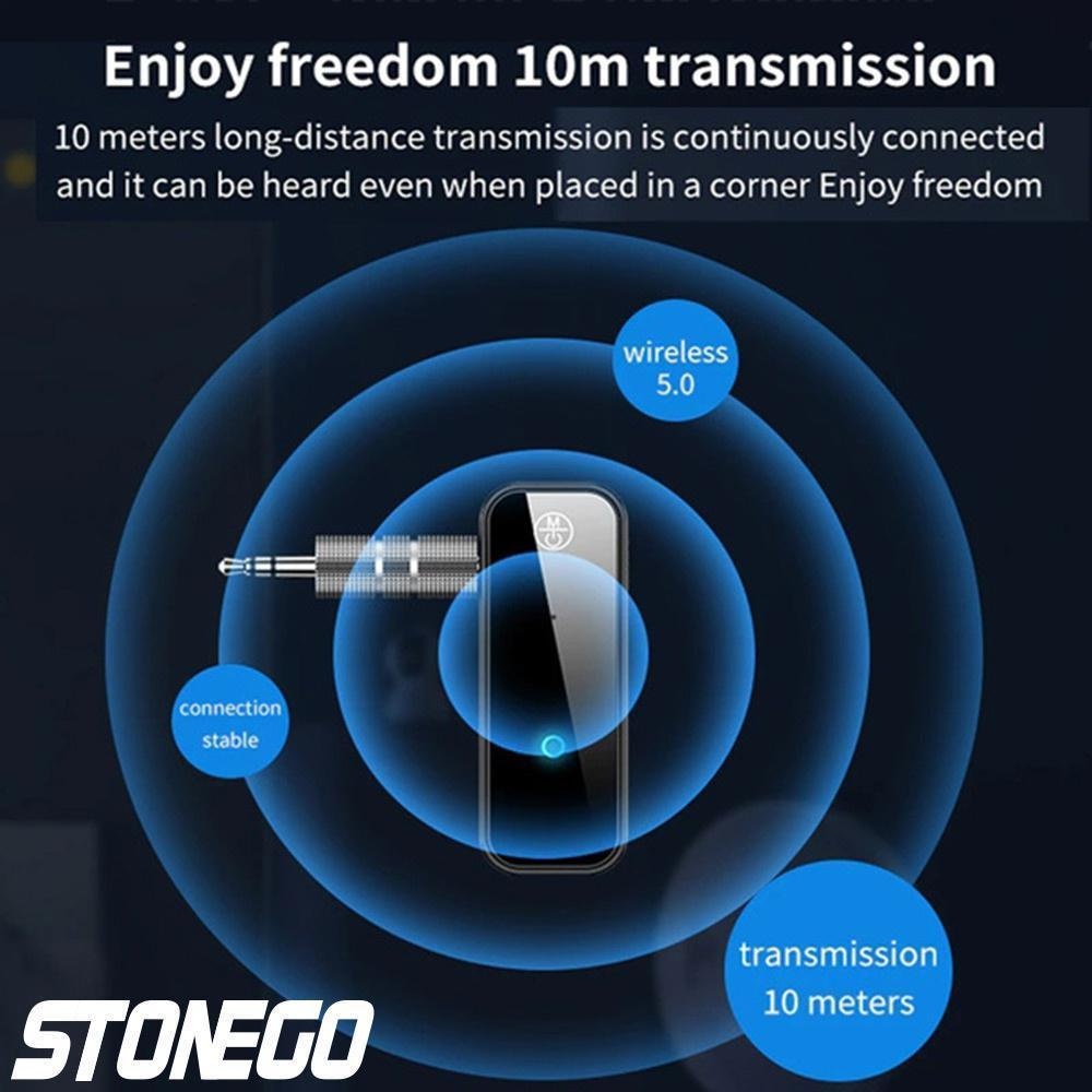 Wireless Bluetooth 5.0 Audio Adapter - 3.5mm AUX Stereo Receiver/Transmitter for Car, Home, Speaker, TV