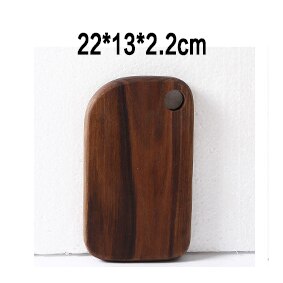 Breadboard cooking board whole wood unpainted sushi tray black walnut solid wood cutting board kitchen handmade wooden: 22x13x2.2cm