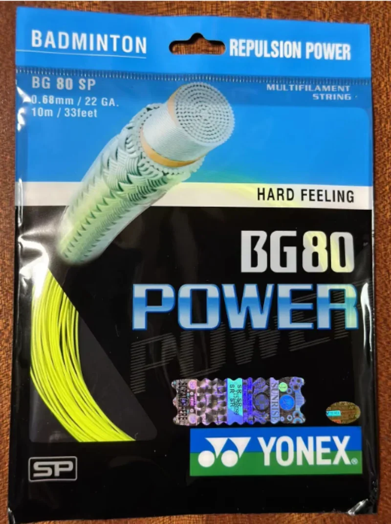 YONEX Badminton Racket String BG80 Power (0.68mm) Endurance High Elastic Training Competition Badminton String: Navy Blue