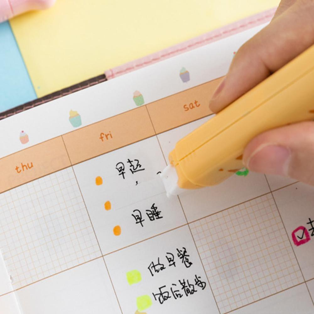 Mini Double Head Correction Tape Popular Kawaii Two Punctiform Writing Adhesive One Tape In Stationery Learning Glue Adhesi C8I0
