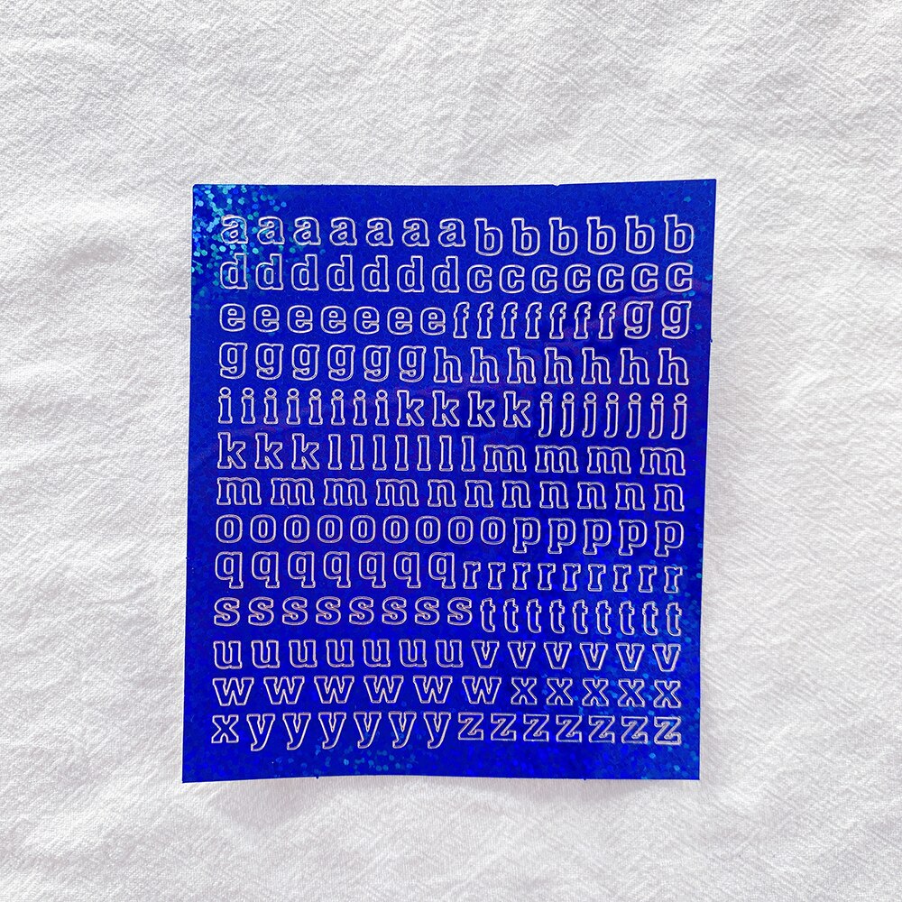 Glitter Alphabet Sticker Korean Aesthetic Sticker For K-pop Toploader Decor DIY Scrapbooking Journal Diary Supplies Stationery: 7