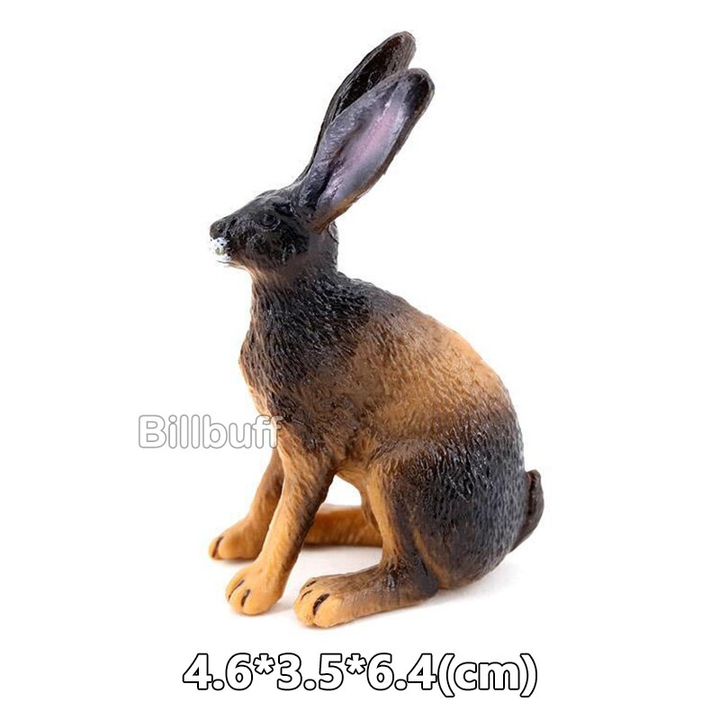 Simulatie Animal Zoo Actiefiguren Boerderij Konijn Cub Beeldje Action Figures Model Educatief Speelgoed Voor Kinderen Kerstcadeau: rabbit figures-F