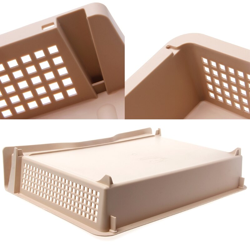 A4 Paper Superimposed Desktop Files Storage Rack Box Plastic Letter Tray Office