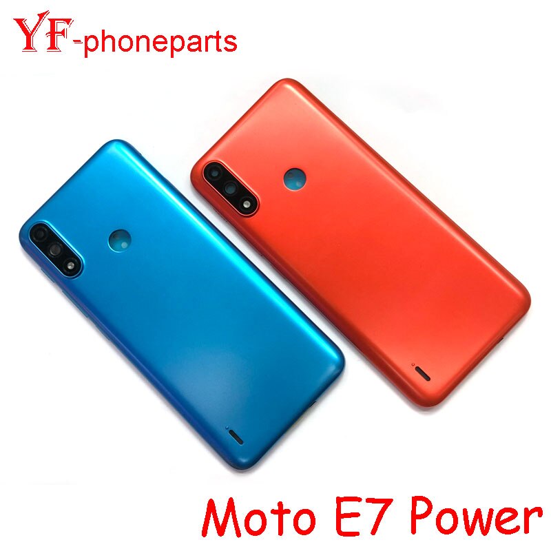 Voor Motorola Moto E7 Power Back Battery Cover Rear Panel Deur Behuizing Geval Reparatie Onderdelen