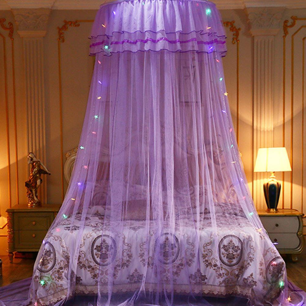 Ruffle Dome Ceiling Mosquito Net Princess Mesh Canopy Dust-proof Children&#39;s Bedroom Decor Free to install floor mosquito nets