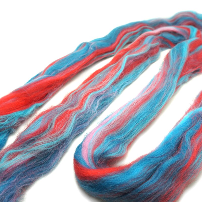 Extra Fijne kleur mengsel Merino Wol Gemengd wol roving fiber 50G Perfect in Nat en naaldvilten y06