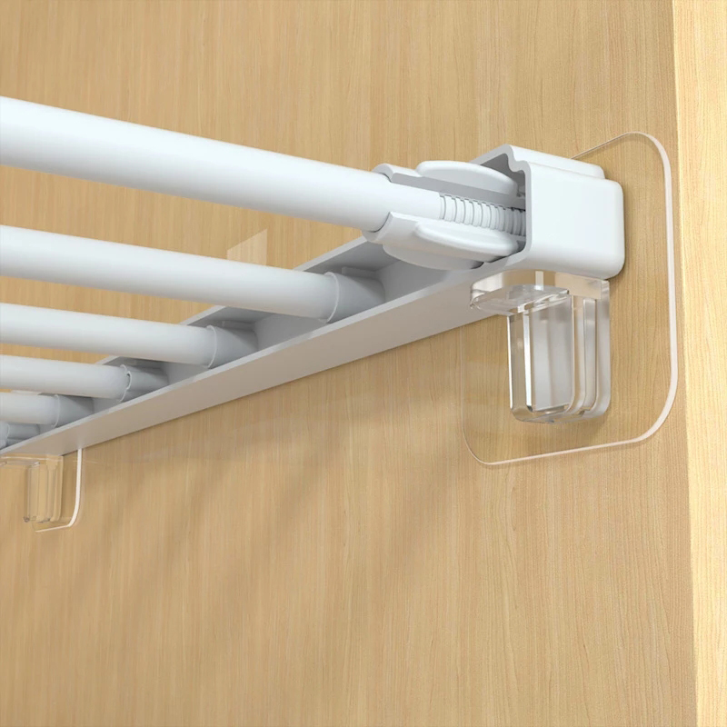 Ganchos de soporte adhesivos para estante, ganchos de pared sin clavos, para armario, 4/12 piezas