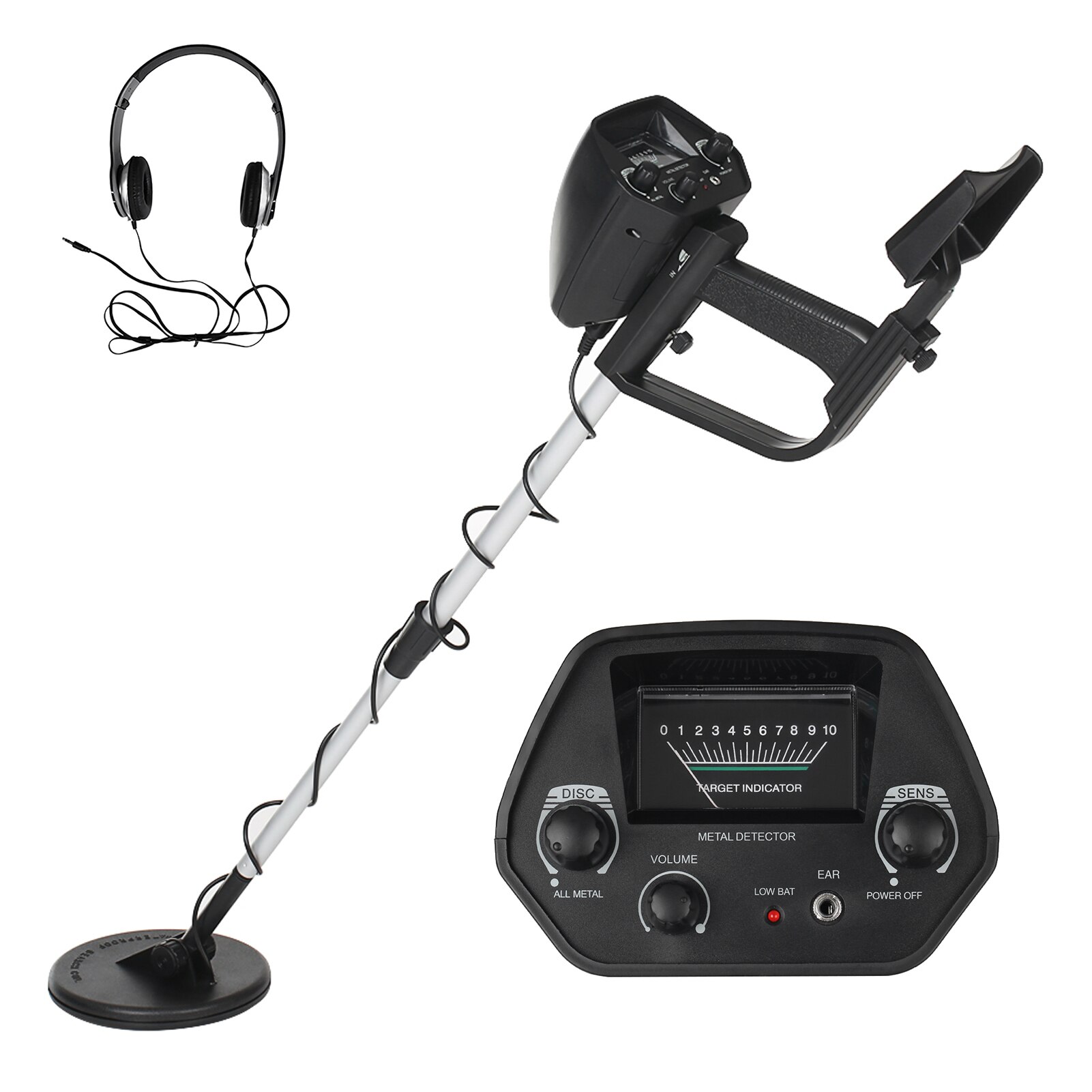 KKmoon-Detector de Metales MD4030, buscador de tesoros de oro subterráneo, con auriculares, GTX5030: MD4030 Set 2