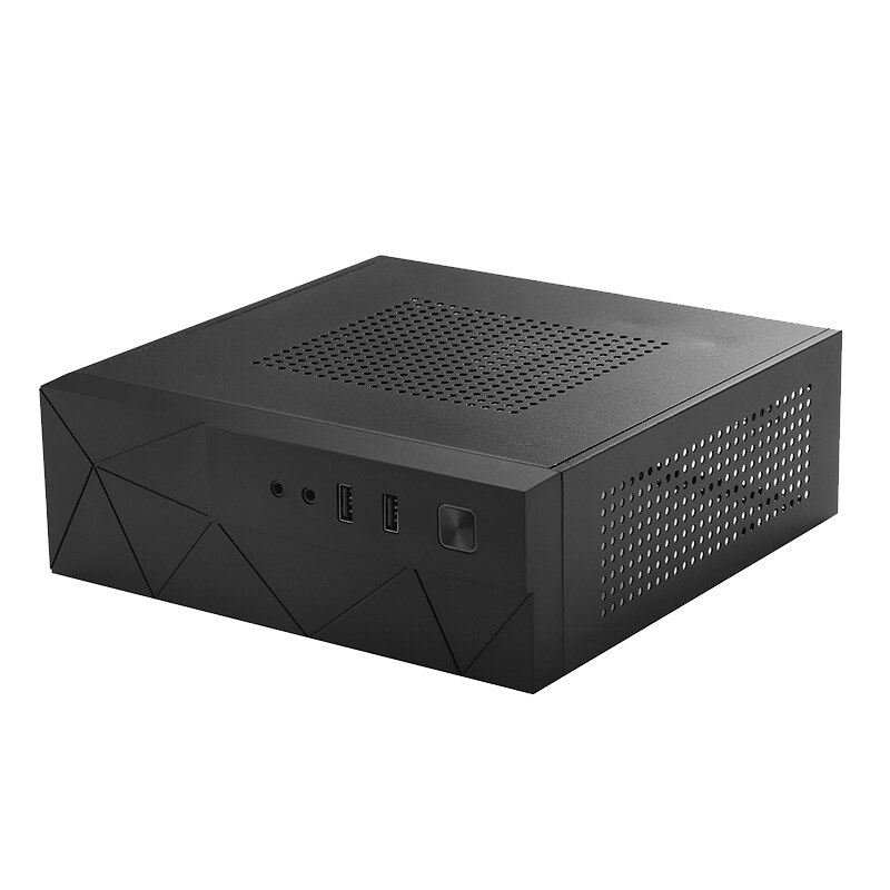 Desktop strømforsyning gaming htpc vært kontor hjem 2.0 usb mini itx med radiator hul computer sag praktisk vandret chassis