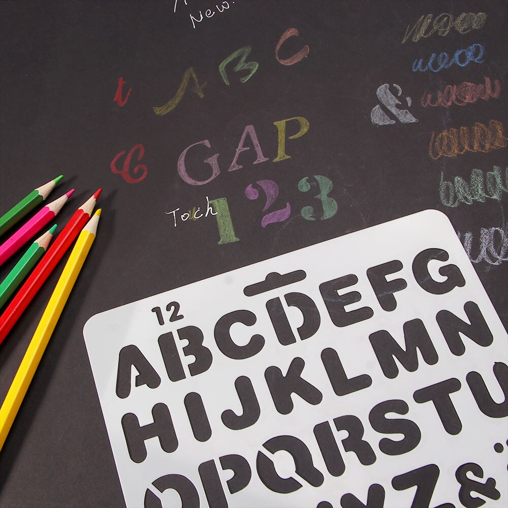 1pcs 27cm Alphabet Letters DIY Craft Layering Stencils Painting Scrapbooking Stamping Embossing Album Card Template