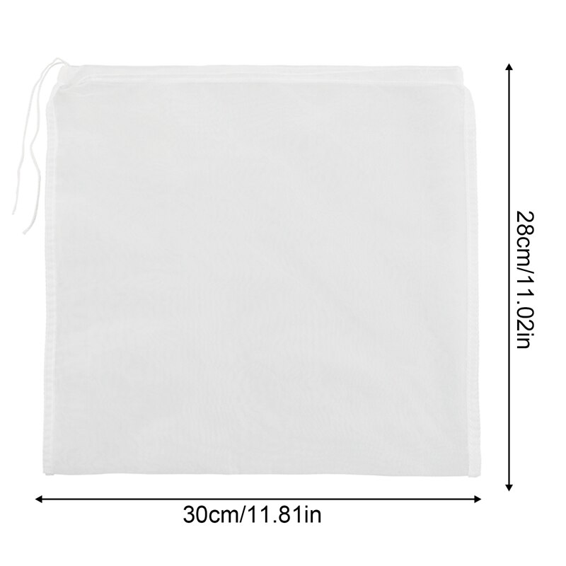 Olut homebrew suodatinpussi maltaiden keittämiseen kiehuva vierre mäski siivilä työkalu verkko nylon ruokasiivilä pussi pähkinämehu keittiövälineet: 30 x 28cm