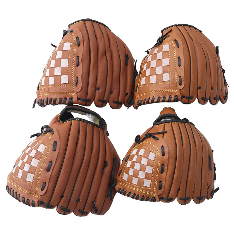 Esportes ao ar livre duas cores luva de beisebol trem softball prática equipamentos tamanho mão esquerda para adultos: brown / 71cm)