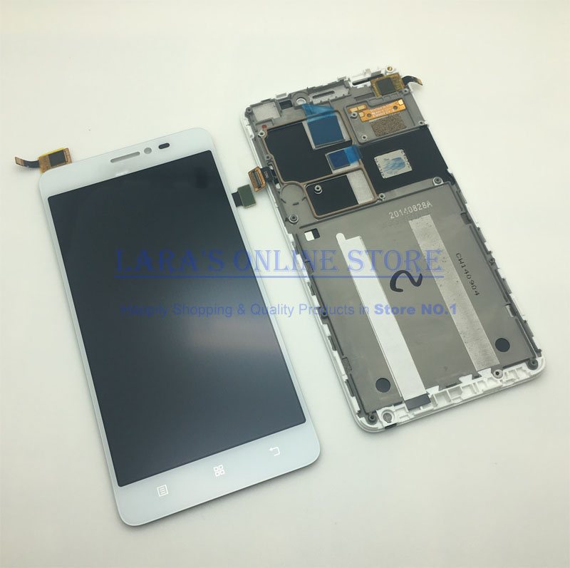 For Lenovo S850 S850T Touch Screen Panel Digitizer Sensor + LCD Display Monitor Panel Module Assembly With Frame + Free Tools