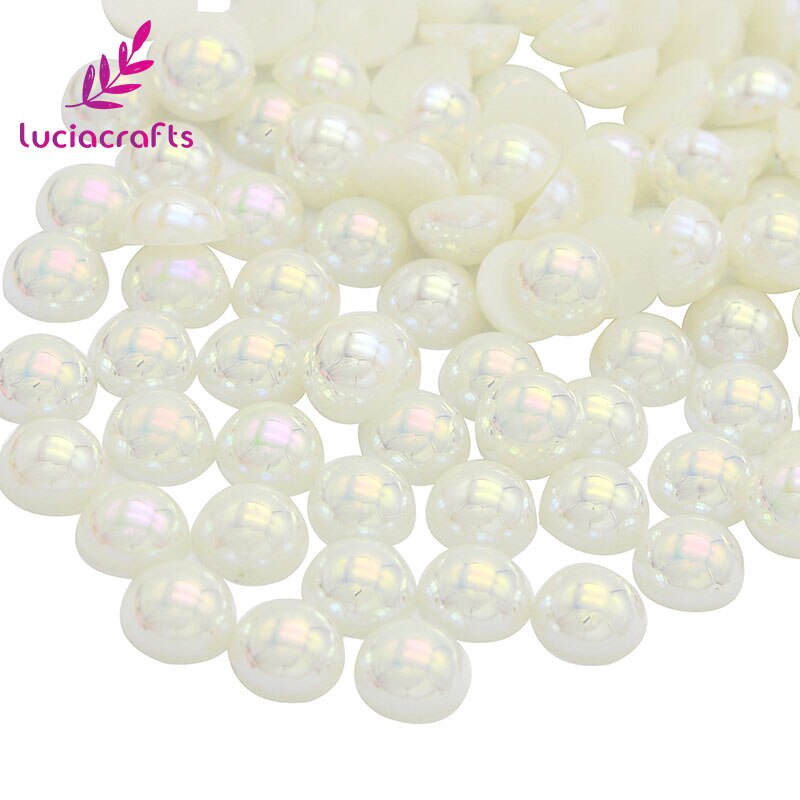 ! 5mm veelkleurige abs imitatie parels kralen halfronde parel nagelkunst telefoon schoenen accessoires 500 stuks  f0108