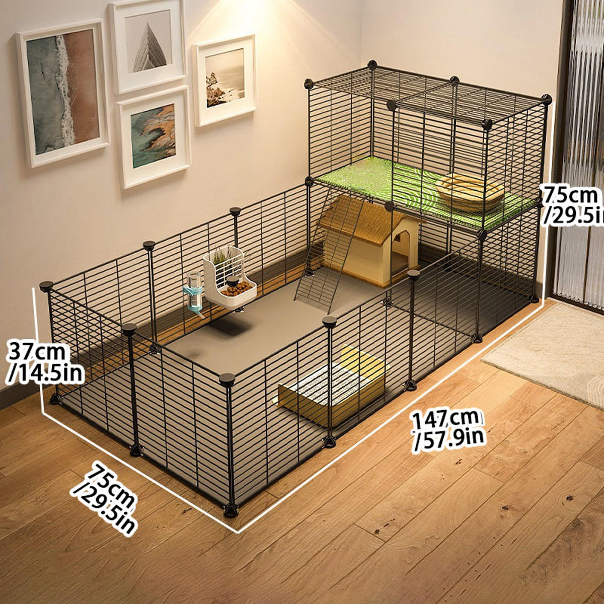 Meerschweinchen, Meerschweinchen, spezieller KäFeige für Kaninchen, Zuchtbox, Haustierzaun für Haustiere, extra großes, kostenloses Luxus-Haustierzubehör