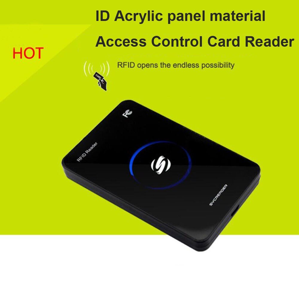 Lector de tarjetas con Sensor de proximidad para sistema de Control de acceso, material de panel acrílico, 125Khz, 13,56 Mhz, RFID, EM4100, USB