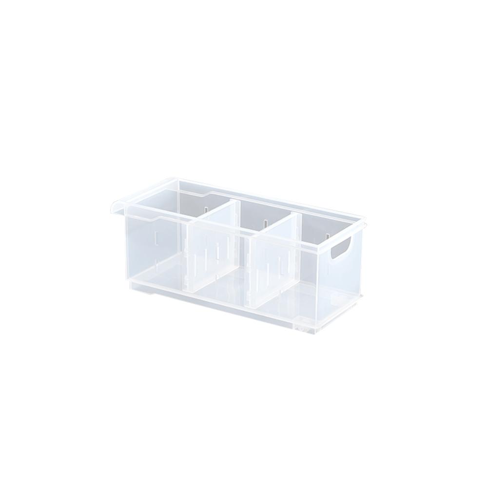 Refrigerator Storage Box Plastic Freezer Food Storage Bins Organizer Pantry Cabinet Transparent Plastic Fresh-keeping Box: 12.2X12.8X30.5cm